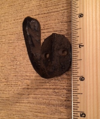 Two Wall Coat Hooks Cast Iron Rustic 1 1/2" Tall 0170-01203 Без бренда 0170-01203 - фотография #10