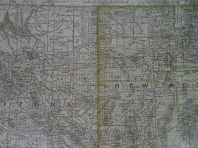 Lot 2 Antique Maps Arizona New Mexico Gaskell's Atlas of the World Century 1897 Без бренда - фотография #7