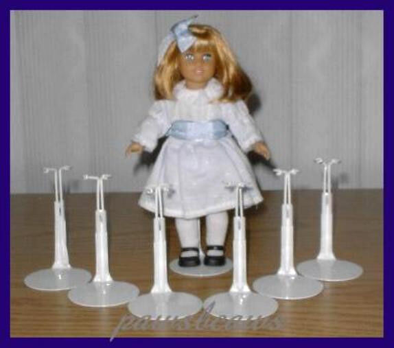 6 Miniature KAISER 1101 Doll Stands fits MINI AMERICAN GIRL Dawn CHELSEA Kaiser 1101