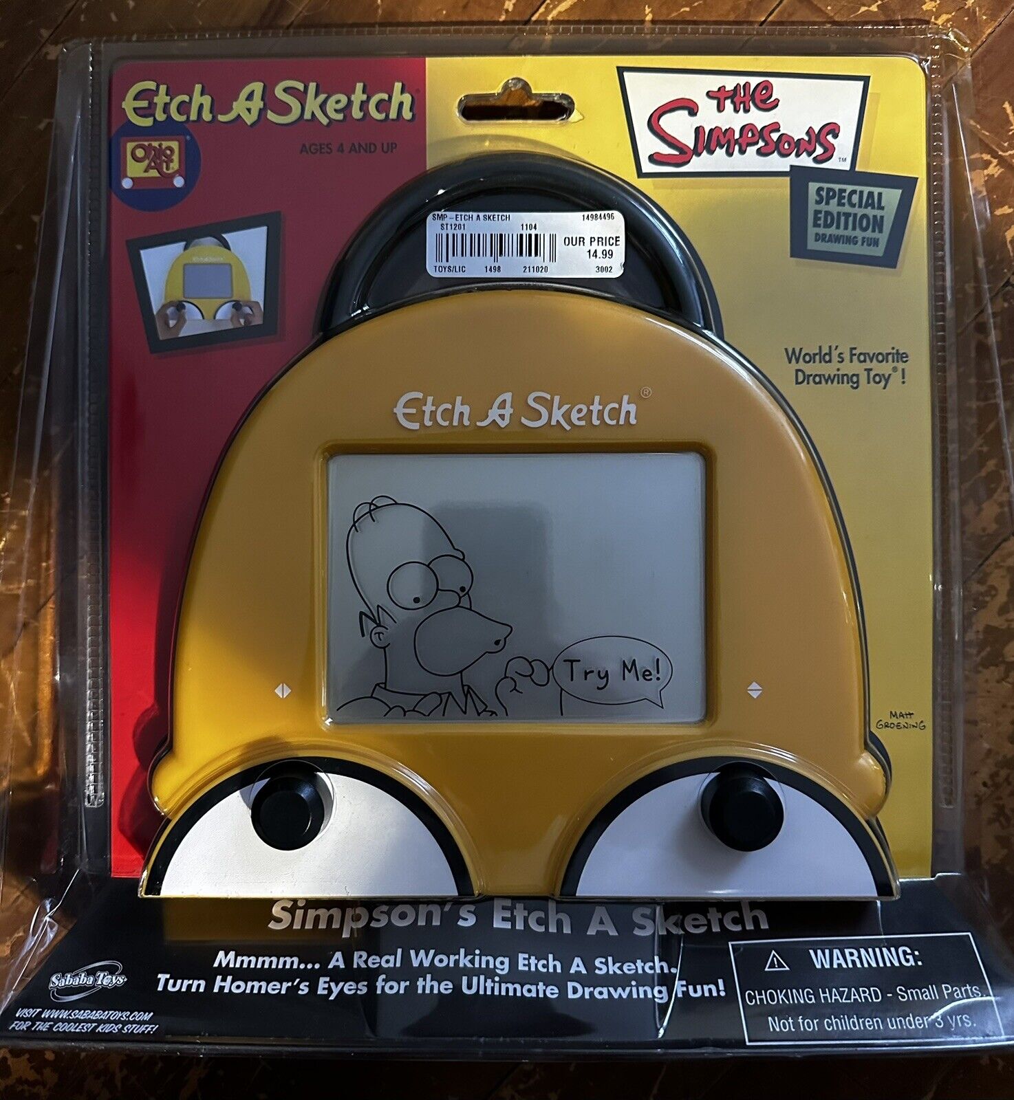 The Simpsons Etch A Sketch by Ohio Art Special Edition New Old Stock Rare! Ohio Art 302
