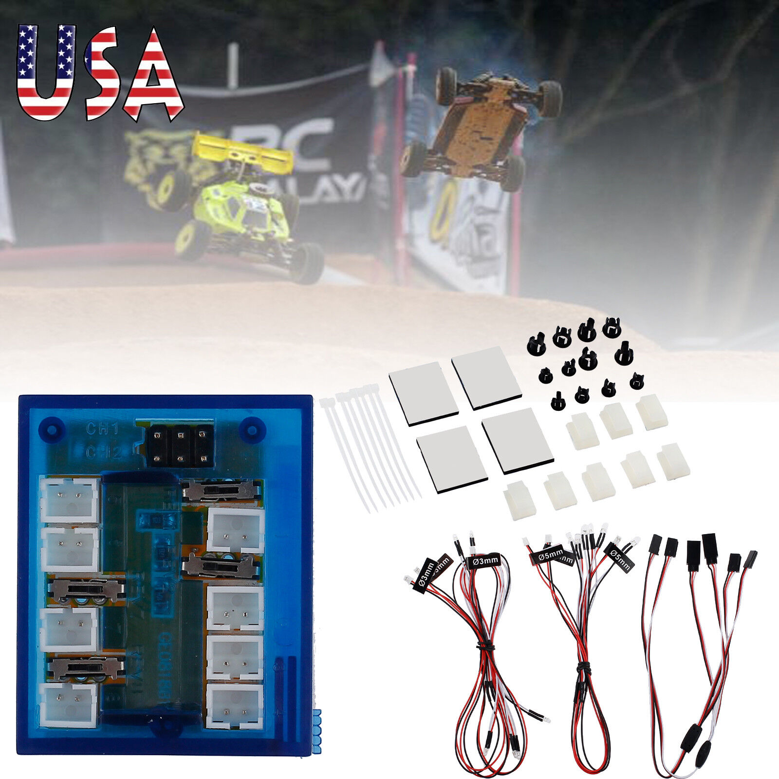 No Solder Realistic New Highlight 12 LED Lighting Kit For RC Car Truck 1/10th US Unbranded Does not apply