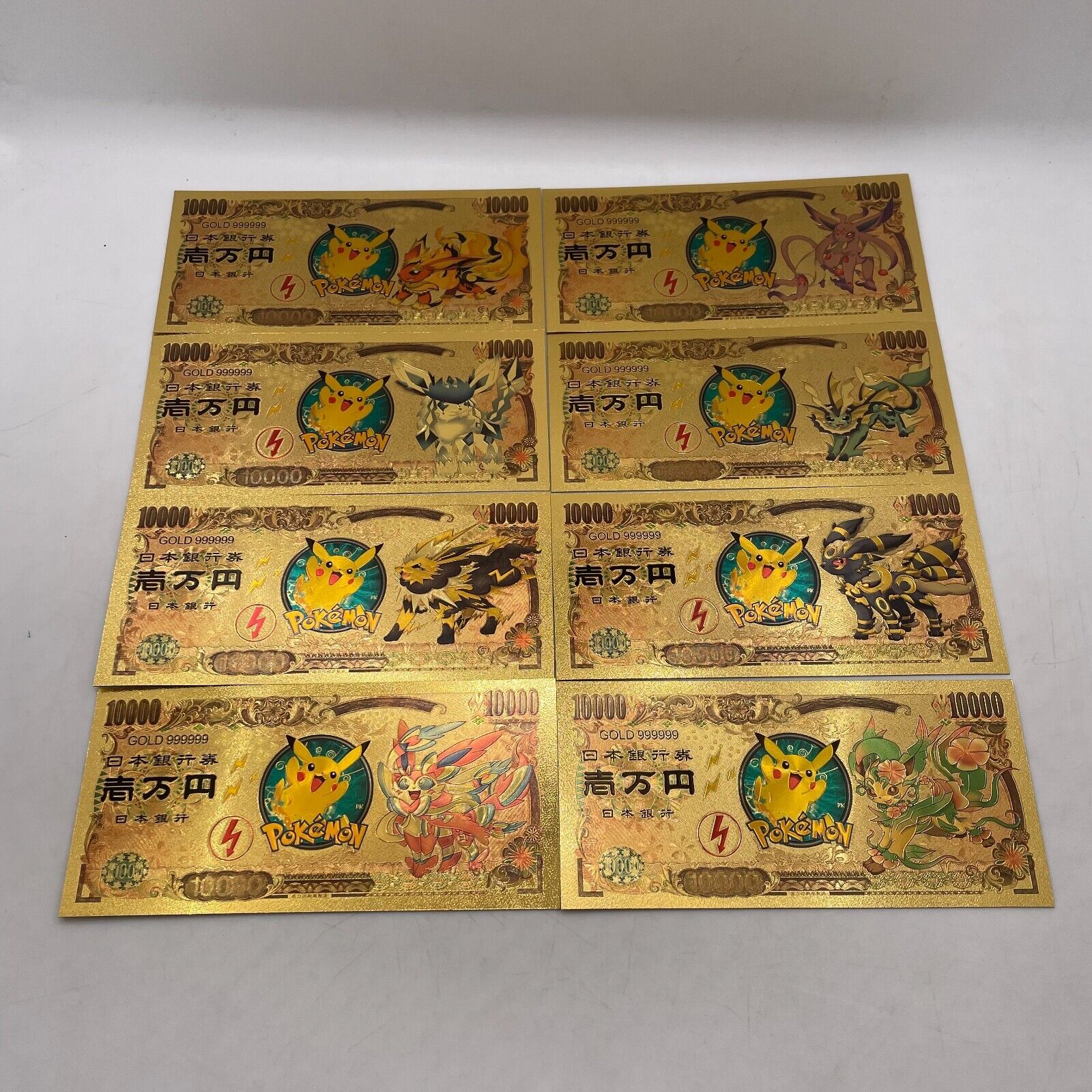 103 pcs Full set Gold Pokemon Banknote silver Pikachu Eevee Charizard Banknote Без бренда - фотография #7