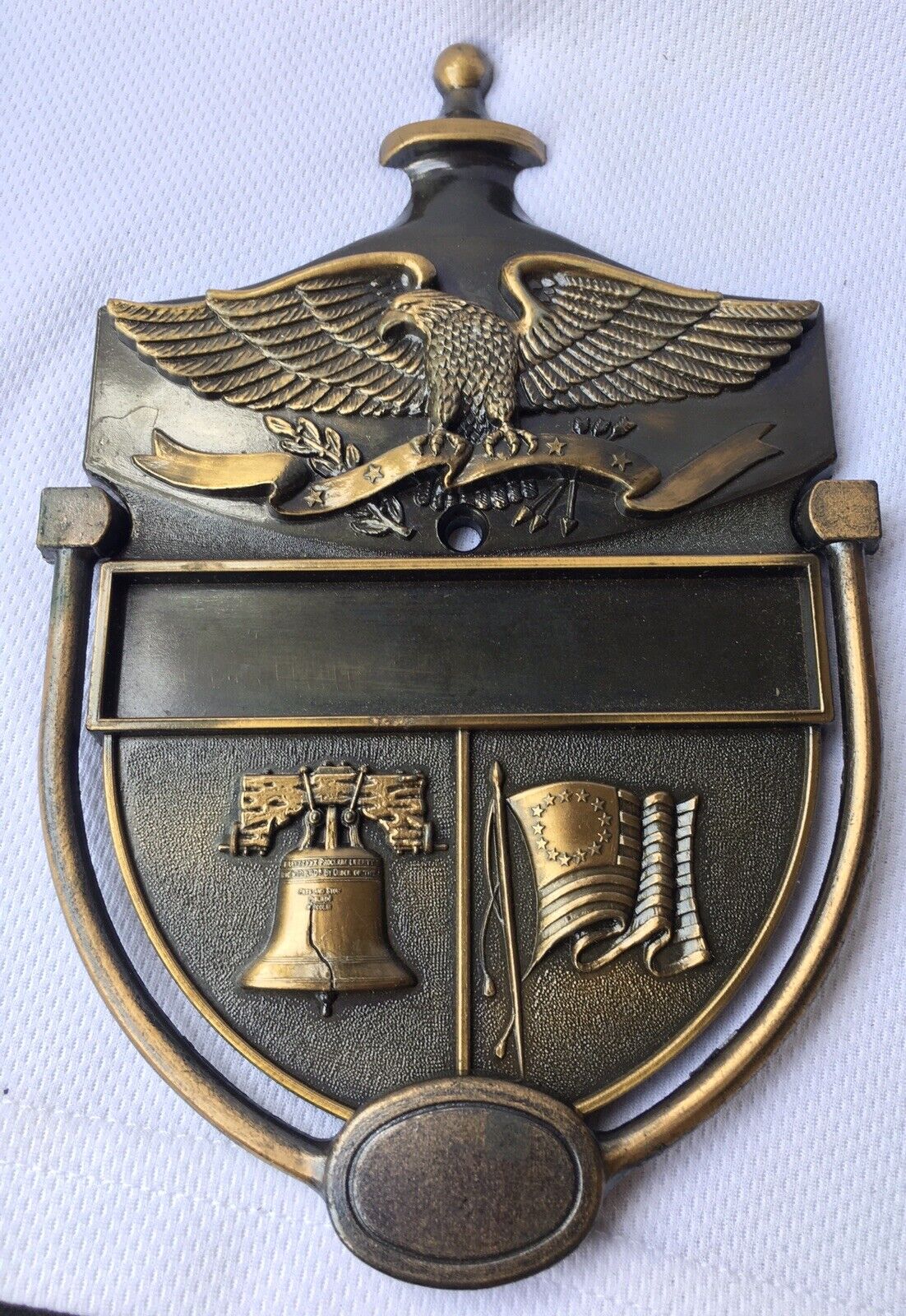 Vintage Pair of Eagle Bicentennial Brass Door Knockers, NIB, Classic America! AMOCO NA