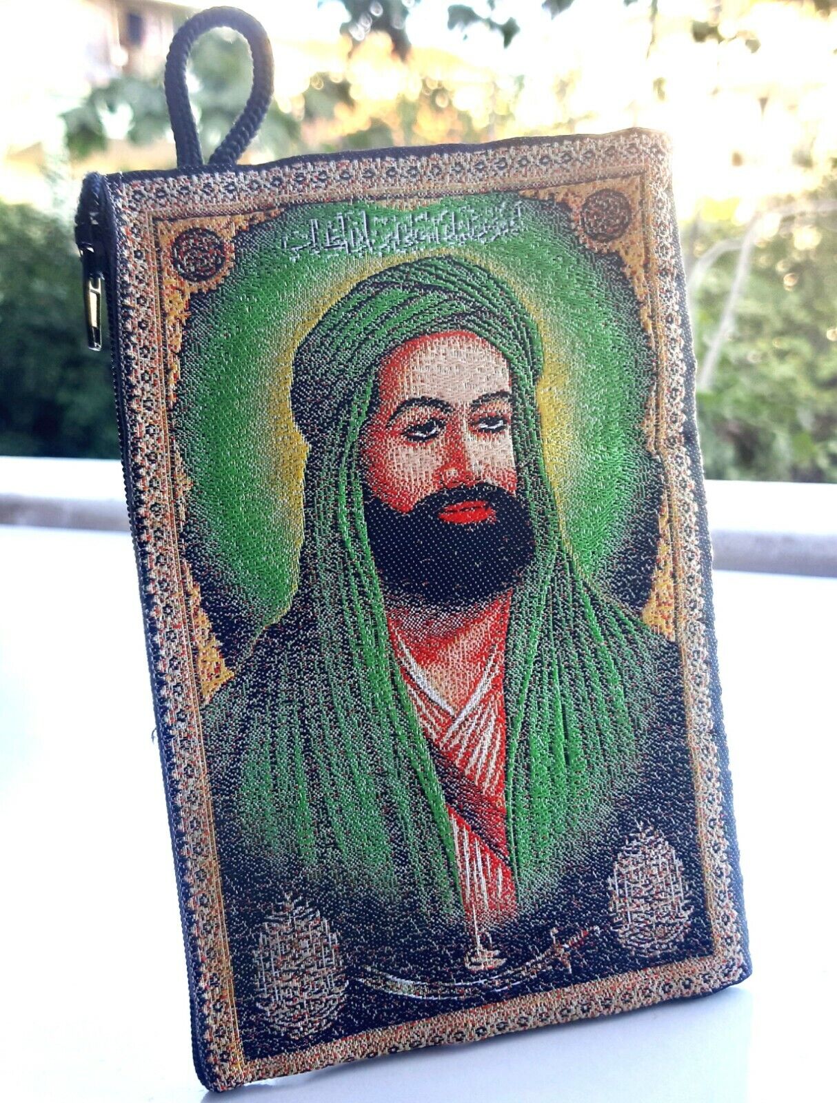 3pcs imam Ali Bag Tapestry Coin Purse Holding Zulfiqar Sword Lion Down His Feet Без бренда - фотография #6
