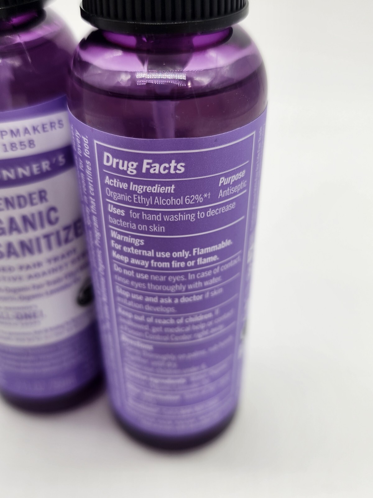 2-PACK - Bronner's Organic Lavender Hand Cleaning Spray Bottle 2 FL OZ EA Dr. Bronner's N/A - фотография #4