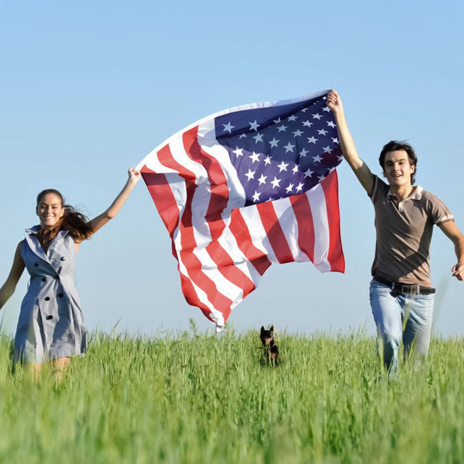4 Pack 3'x 5'FT USA US U.S. American Flag Polyester Stars Brass Grommets US Flag iMounTEK American Flag - фотография #6
