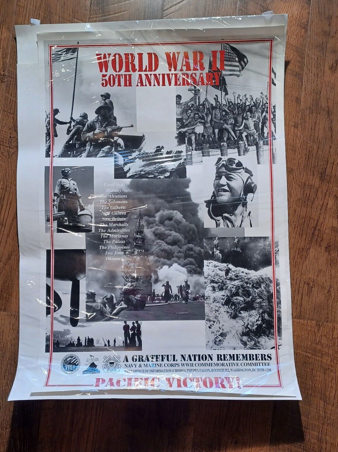 1995 50TH ANNIVERSARY OF WIRLD WAR 2 VICTORY IN THE PACIFIC POSTER Без бренда