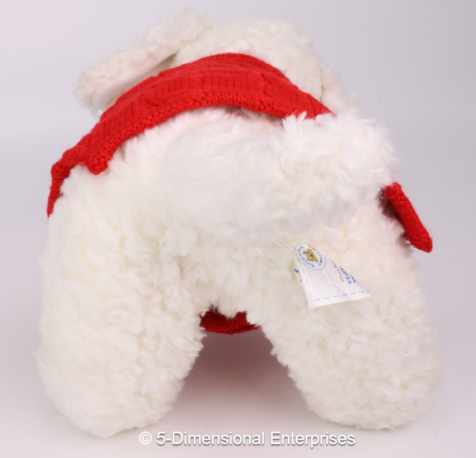 BUILD-A-BEAR Workshop White MALTESE Puppy DOG Red Sweater 14" Plush NEW w/Tags Build-A-Bear Workshop - фотография #4