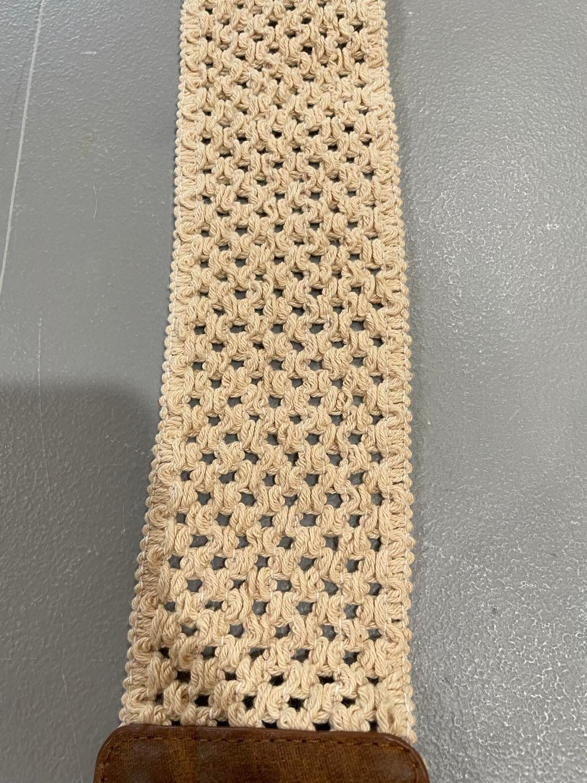 Women's Juniors Weave Belts - Brown & Brown & Beige Crochet - 31" Long-Lot of 2 Unbranded - фотография #4
