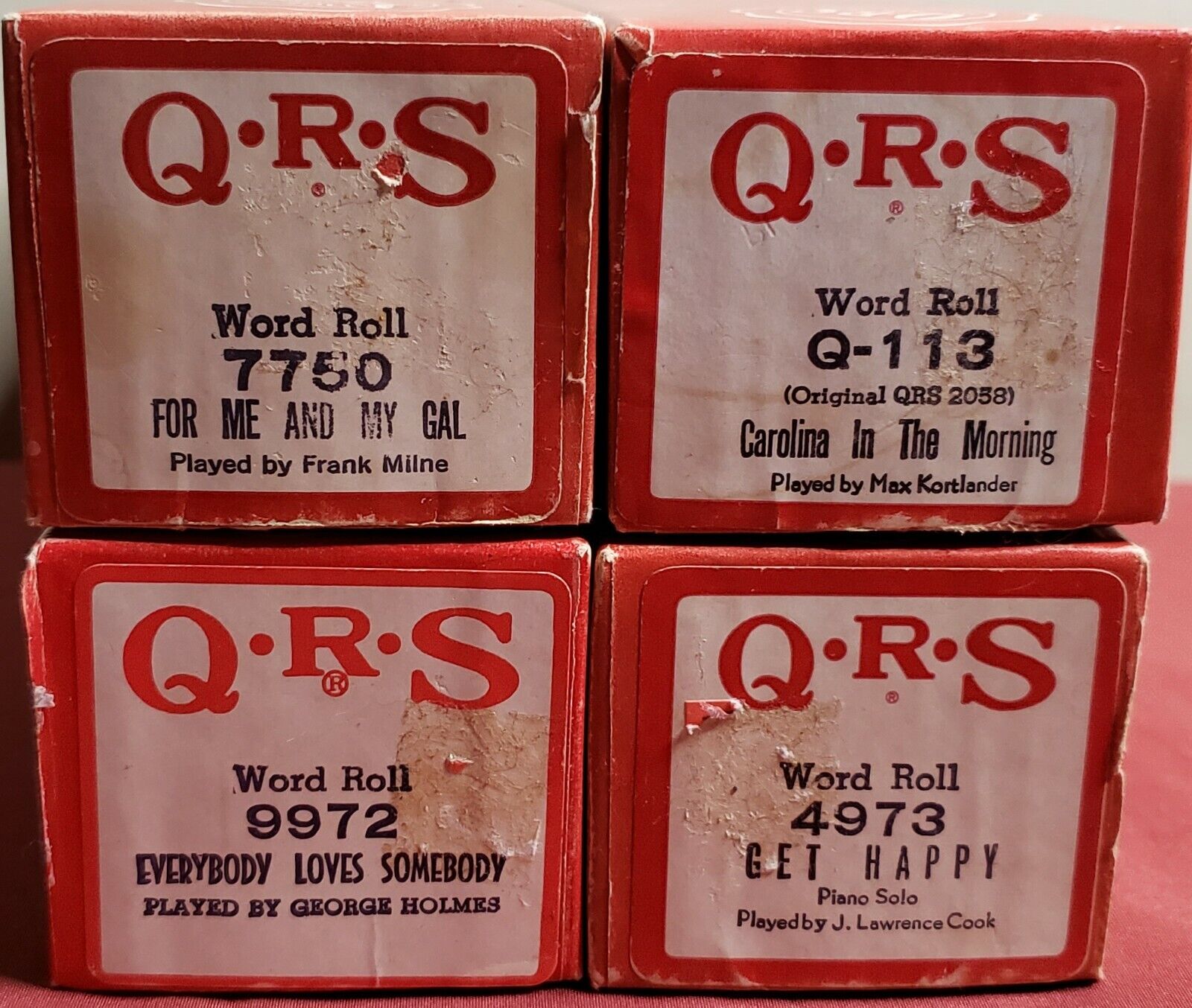 QRS Piano Roll Lot of 4 Misc. See Description for Titles QRS