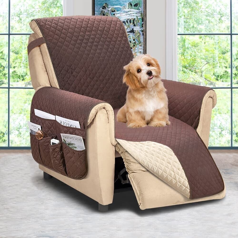 Recliner Chair Cover with side pockets Sofa Couch Covers Slipcover for Dogs Larg Branded Does not apply