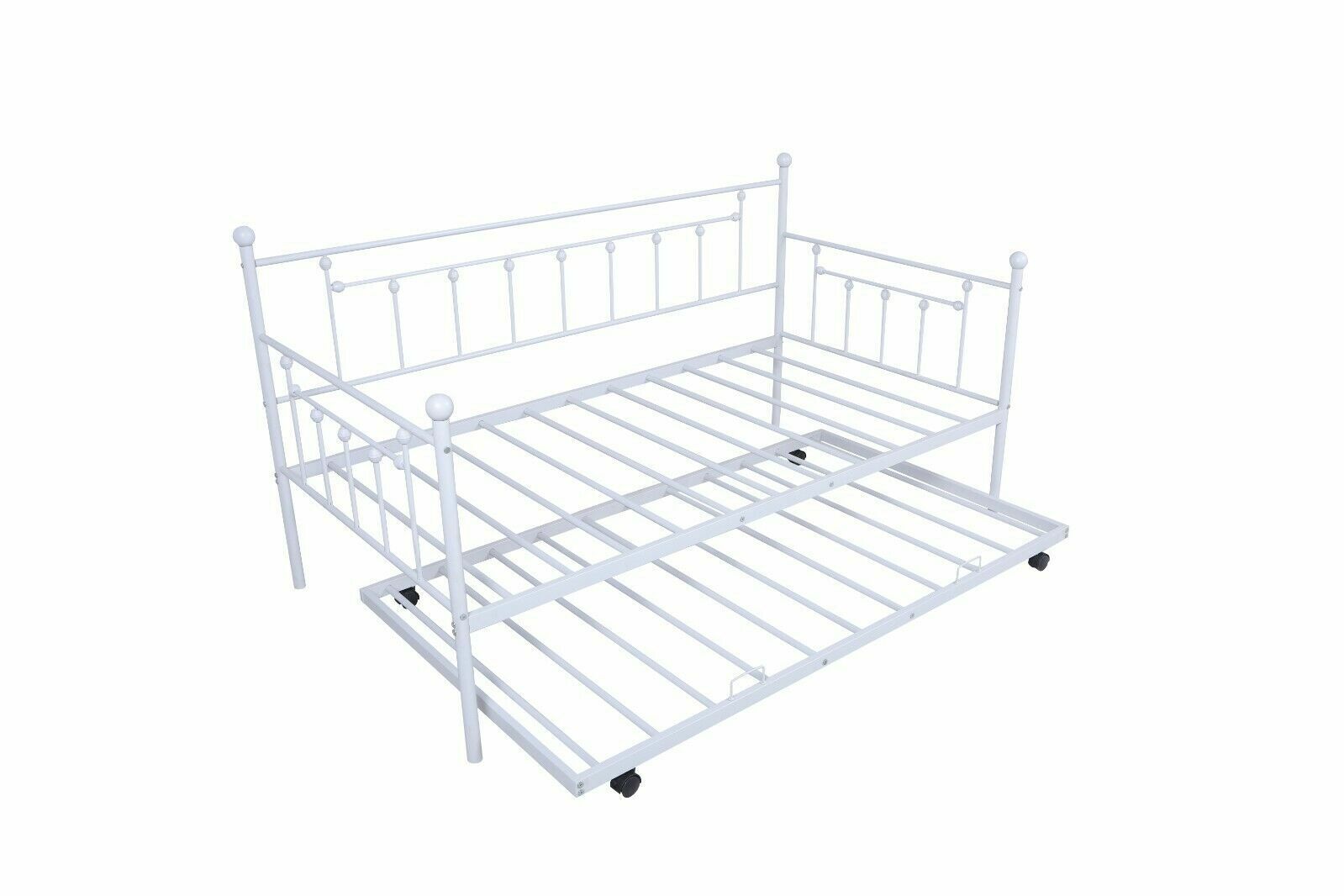 Metal Frame Daybed with Trundle Bedroom Furniture Space Saving For Kids Adults Fetines Does Not Apply - фотография #6