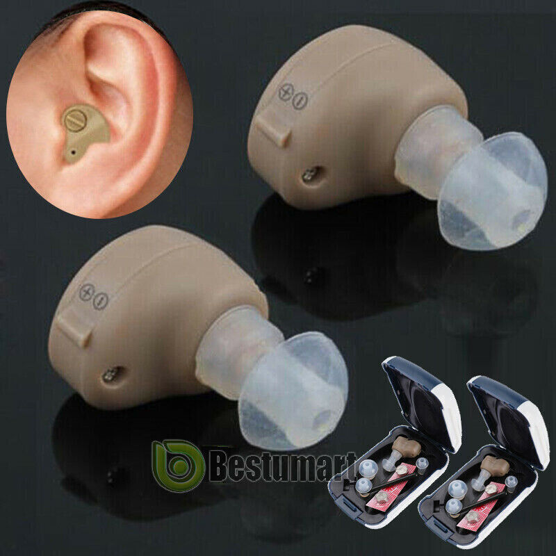 2x Small In The Ear Invisible Best Sound Amplifier Adjustable Tone Hearing Aids Unbranded/Generic Does not apply