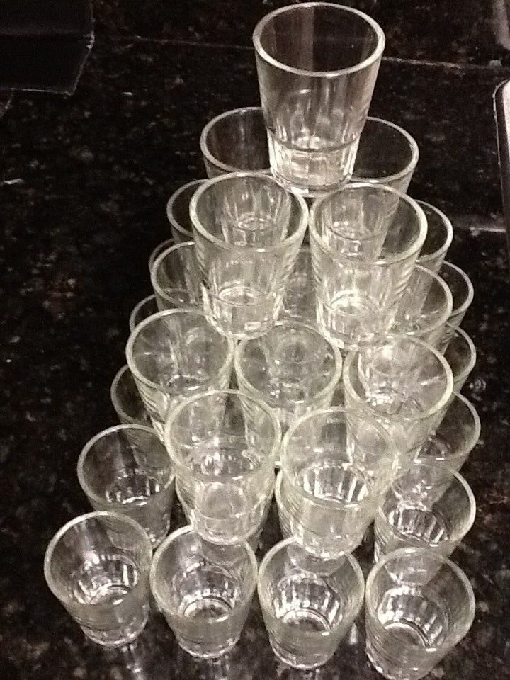 Lot 36 pc Shot Glasses Glass Barware Shots Drink Whiskey Tequila Vodka 3 Doz  Unbranded - фотография #6