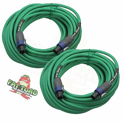 Speakon Cables 50 FT 2 PACK 12 AWG Wires –FAT TOAD Speaker Cords Pro Audio Stage Fat Toad U-AP5000-50FT (2)-L