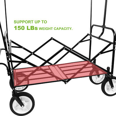 Utility Folding Wagon Outdoor Collapsible Cart Canopy Garden Beach Sport Handle FactoryOnlineShop - фотография #8
