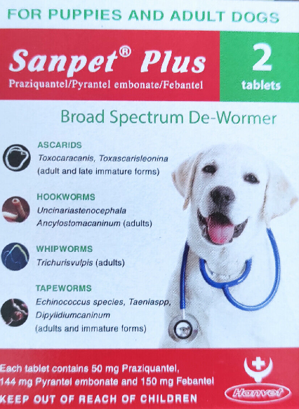 Broad Spectrum Dogs Wormer dewormer De-Wormer Tablets for Medium Large Dogs Sentry
