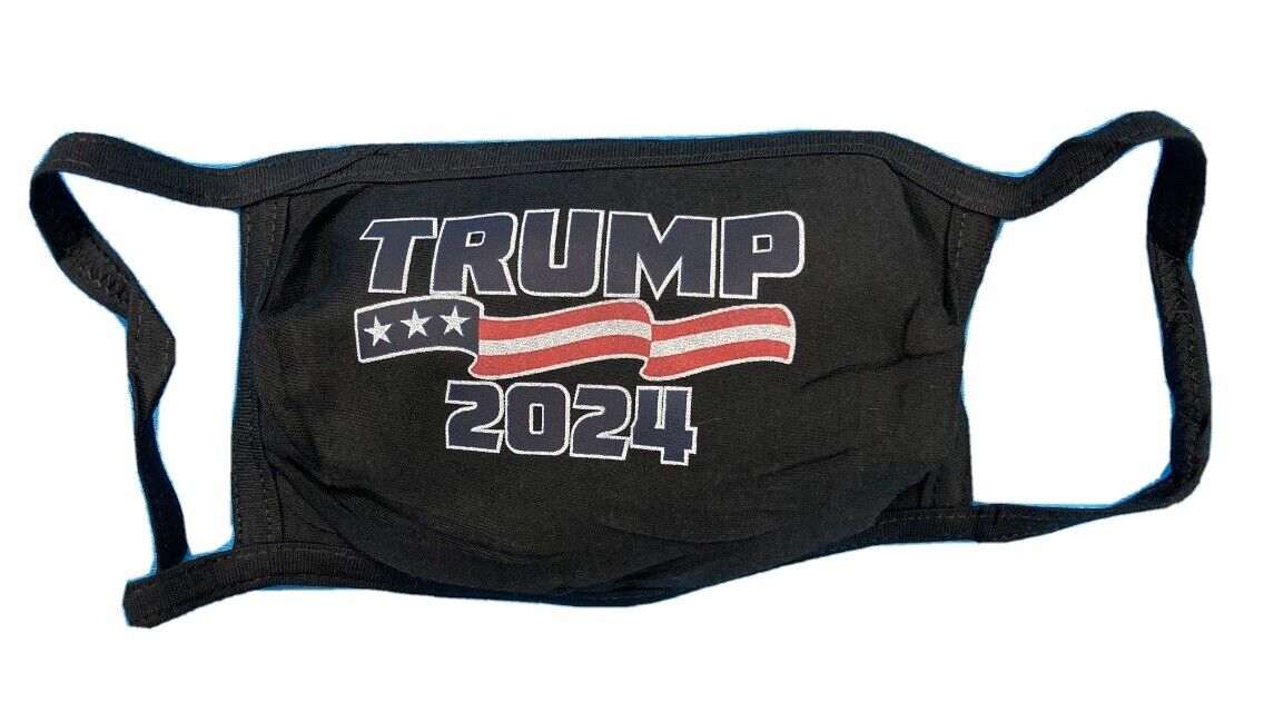 2 Pieces USA Made President Donald Trump 2024 Reusable Cotton Face Mask Cover SKULL STORE - фотография #2