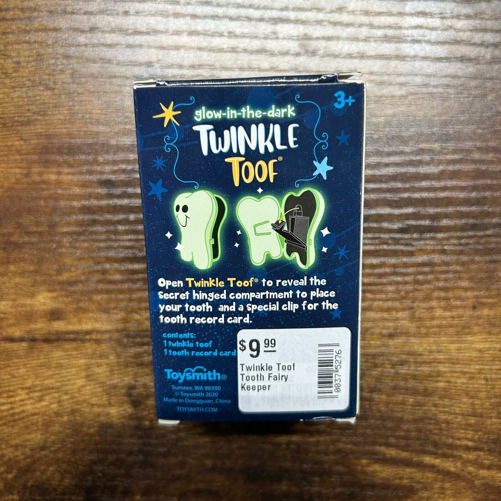 Twinkle Toof Glowing  Glow in the Dark Tooth Box Tooth Fairy Helper  New Toysmith Tooth - фотография #3