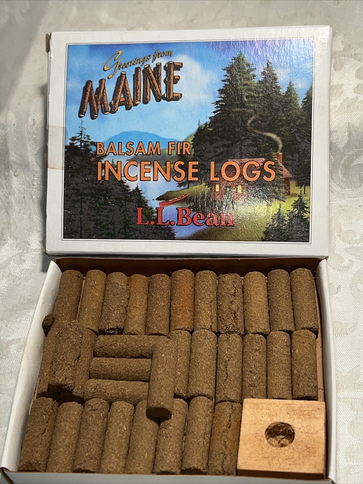 Vintage L.L. Bean All Natural Balsam Fir Incense logs of Maine (Christmas Tree) L.L. Bean - фотография #2