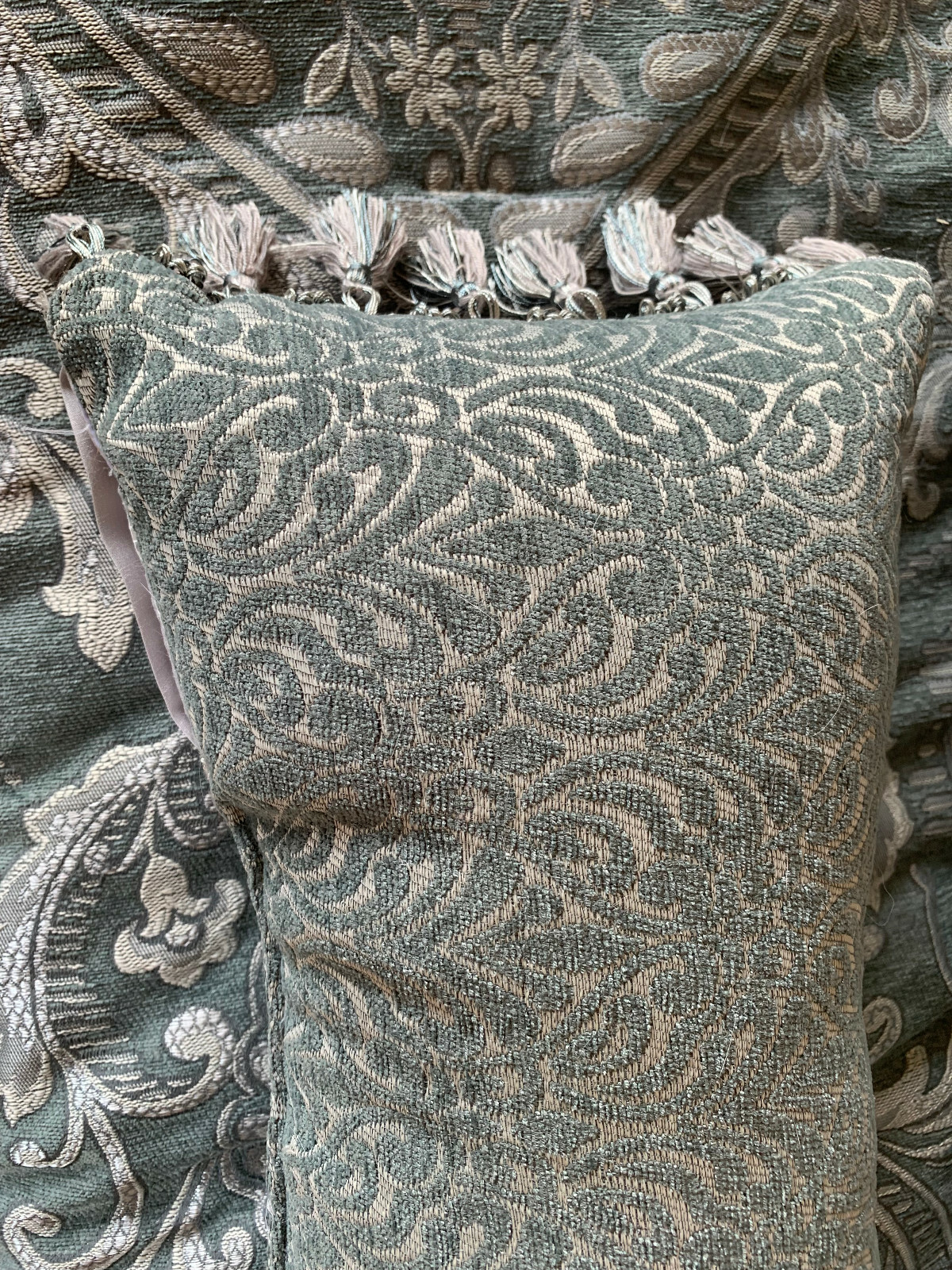 Set of 2 Croscill Gabrijel Decorative Pillows Slate Blue Croscill - фотография #5