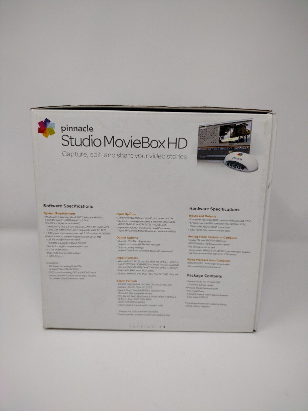 Pinnacle Systems Studio MovieBox USB HD Video Editing New Sealed Avid 123 - фотография #5