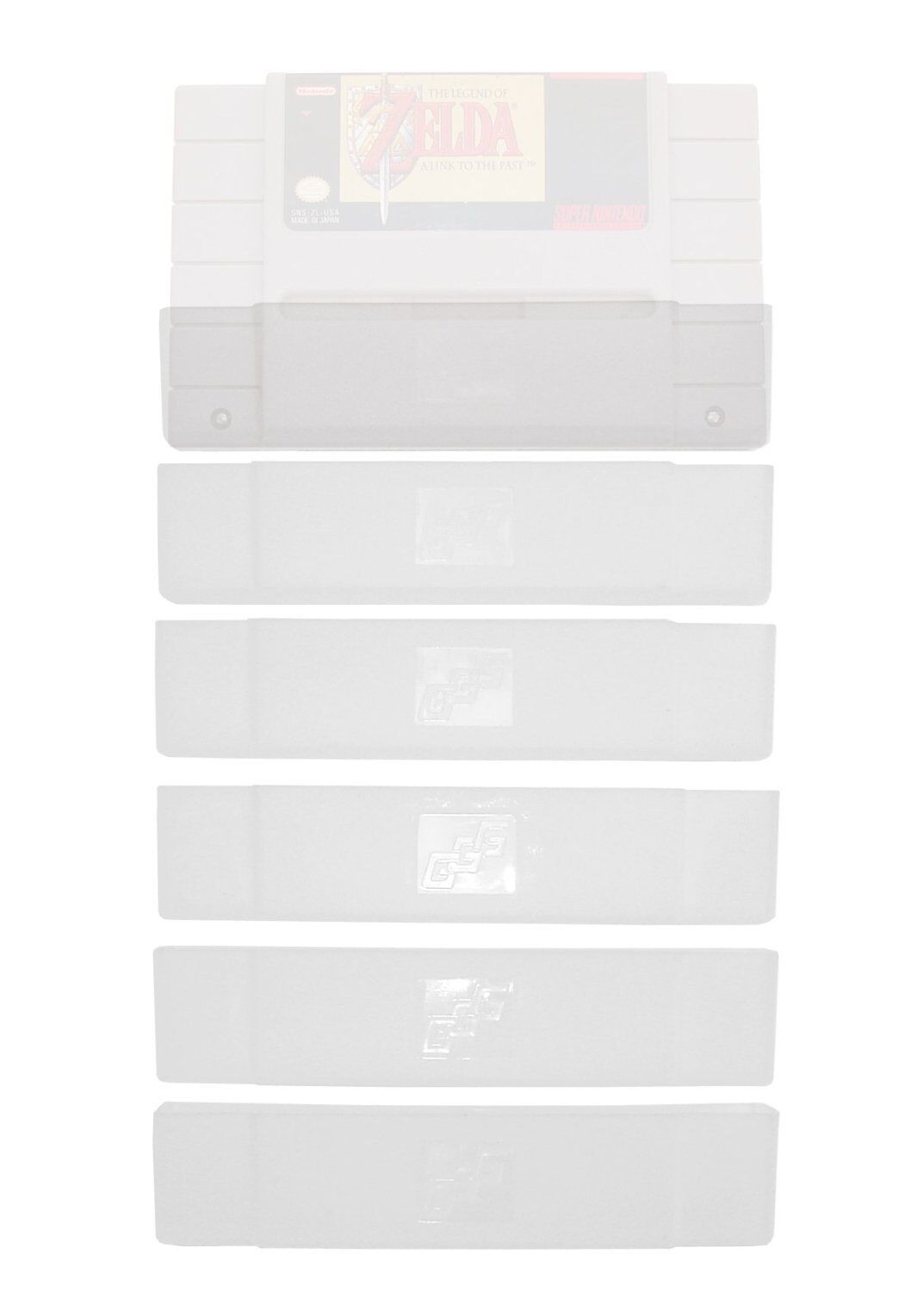 GGG0018 Super Nintendo SNES Cartridge Dust Cover 6 pc lot  Global Game Gear GGG0018