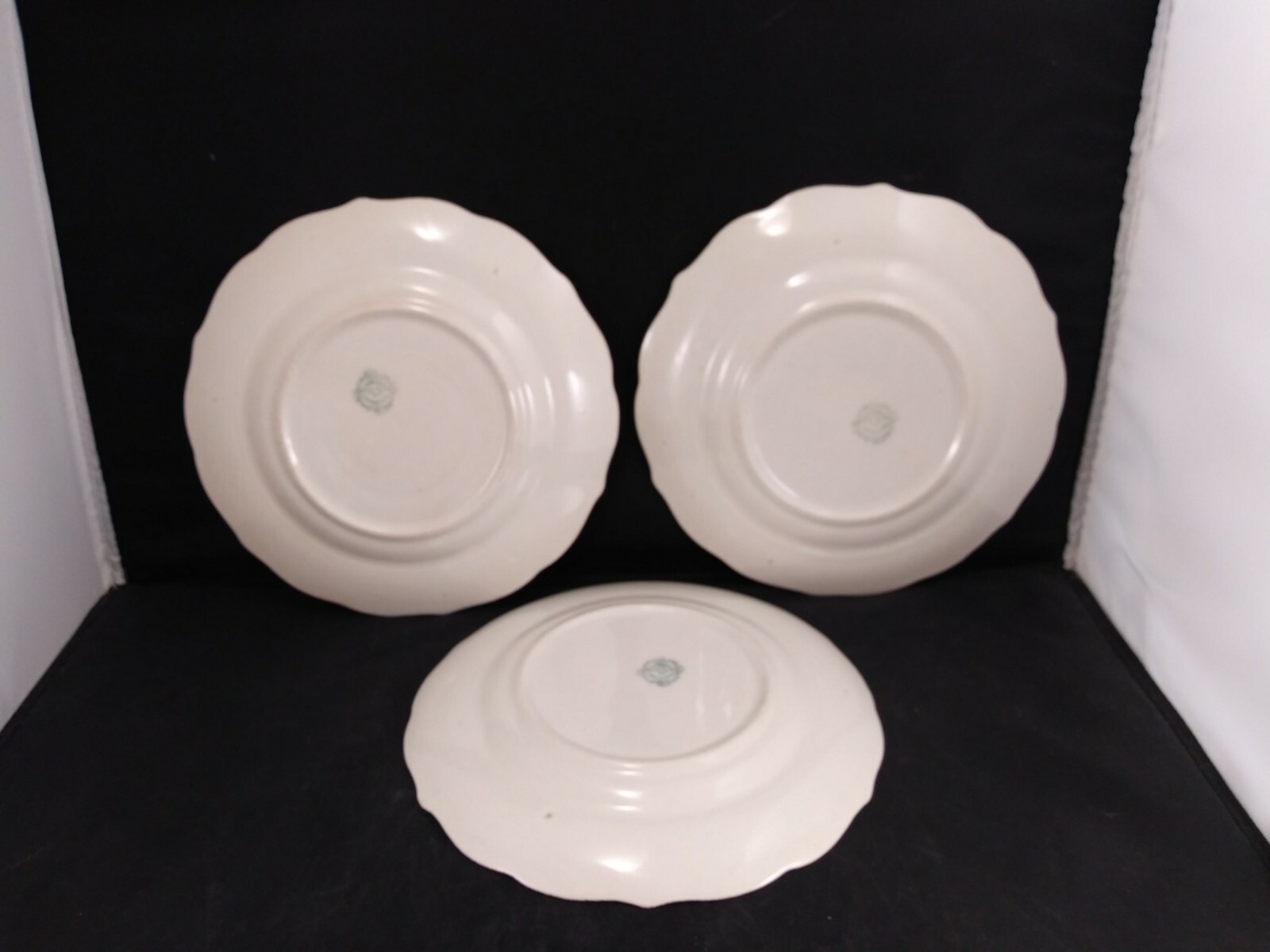 Antique Huntington Fish-Themed 18" Platter + Set Of Three 8" Plates c1890-1907 Huntington NA - фотография #12