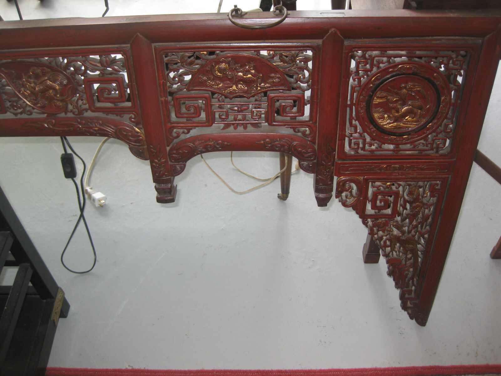 Chinese antique carved wood canope of opium or wedding  bed, Qing dynasty Без бренда - фотография #2