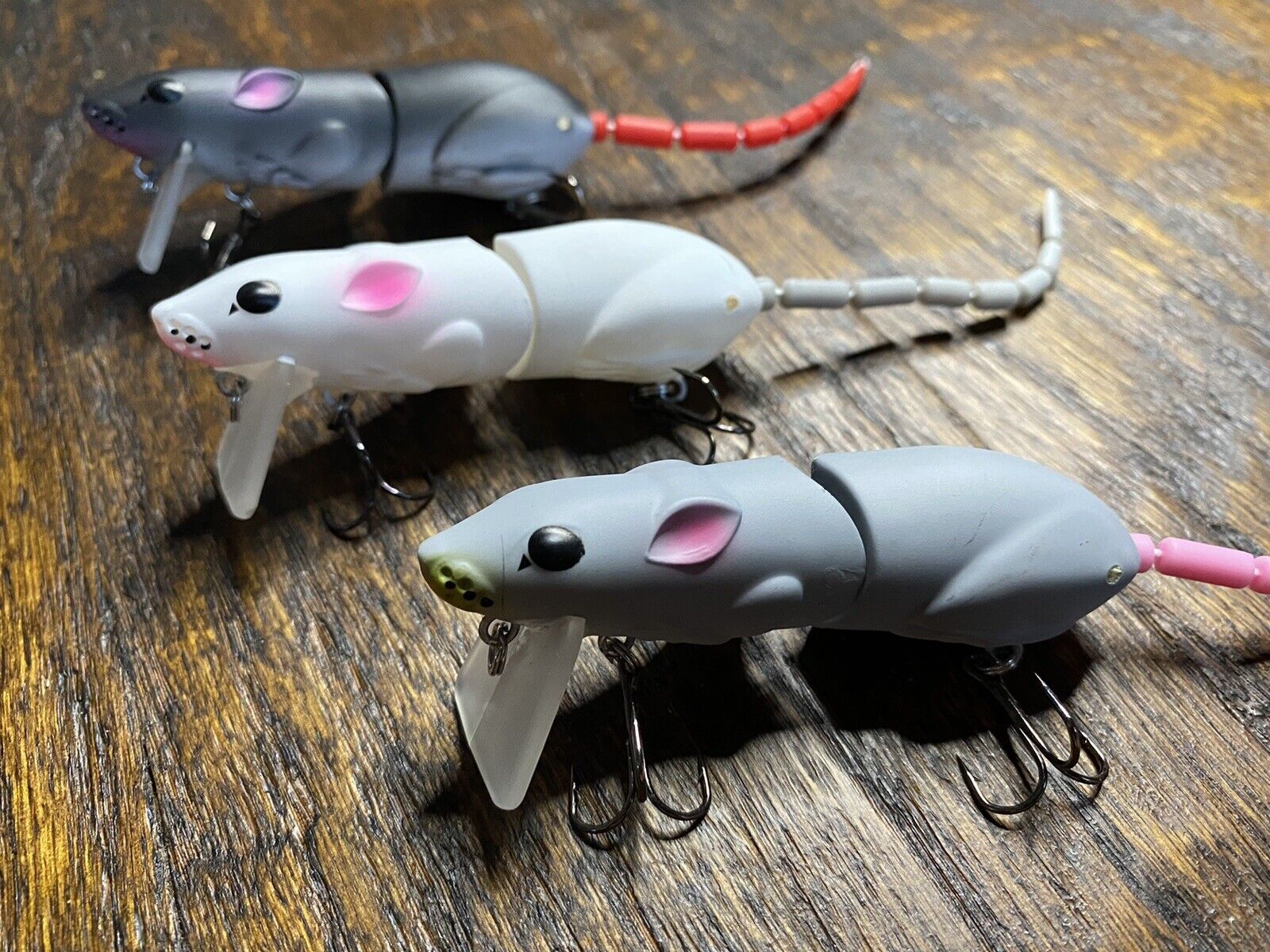 Multi Pack Top Water Rat Mouse Fishing Lure Bass Lunker Lure, Pike Wake Bait Big Thing Tackle