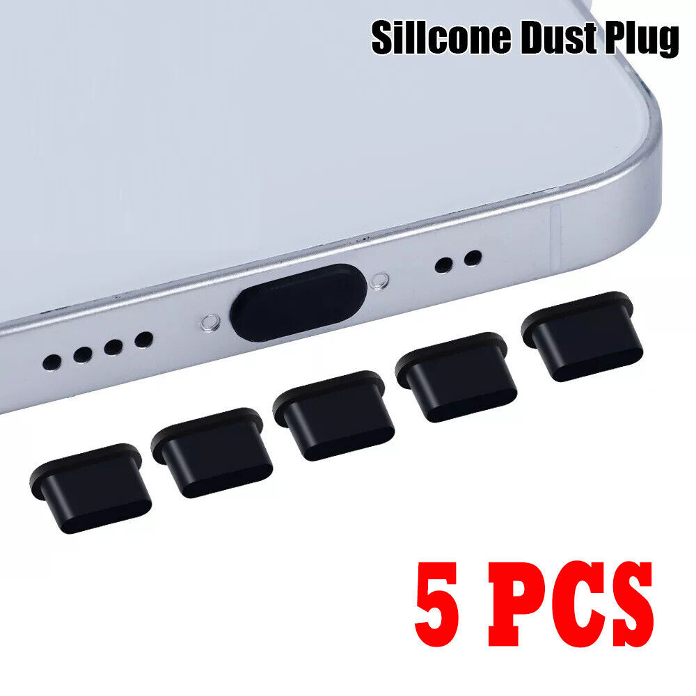 Dust Plug Type-c USB Charging Port Protector Silicone Cover For Smart 5pcs Unbranded Does not apply