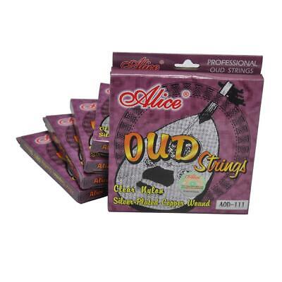 5Sets Alice OUD Strings Clear Nylon Silver-Plated Copper Wound 11Strings AOD111 Alice Does not apply