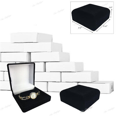 12pc Black Velvet Watch Boxes for Bracelet Velvet Boxes Bangle Bracelet Boxes Unbranded