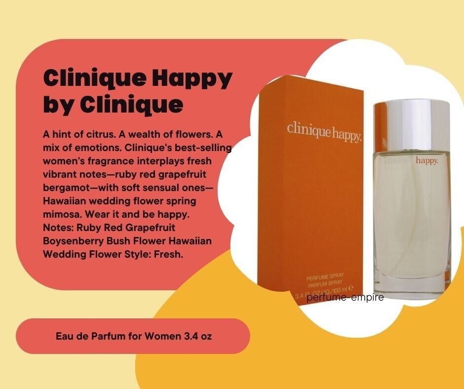 Clinique Happy by Clinique 3.3 / 3.4 oz Perfume EDP Spray for women NEW IN BOX Clinique CLI15689 - фотография #2