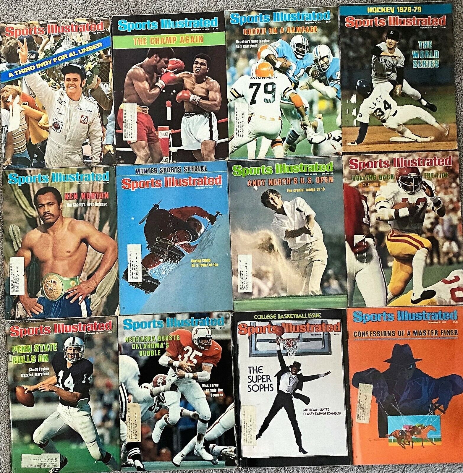 Sports Illustrated April - Dec. 1978 LOT 12 Vintage Issues (sold as LOT or solo) Без бренда