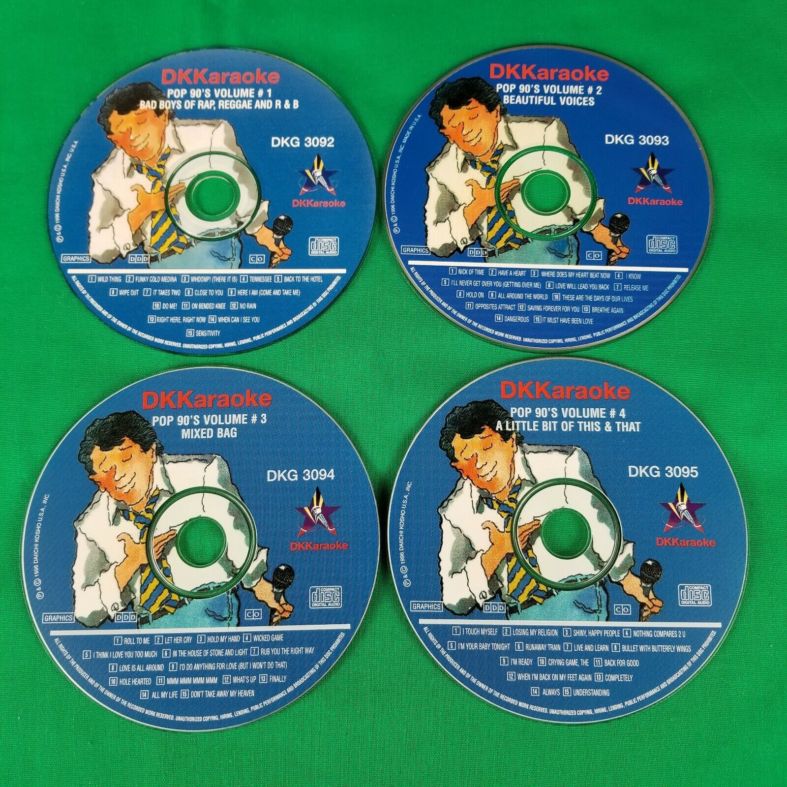 Pre-Owned Lot of 4 DKKaraoke Pop 90's Volume 1-4 - DKG 3092, 3093, 3094, 3095 Pop 90's