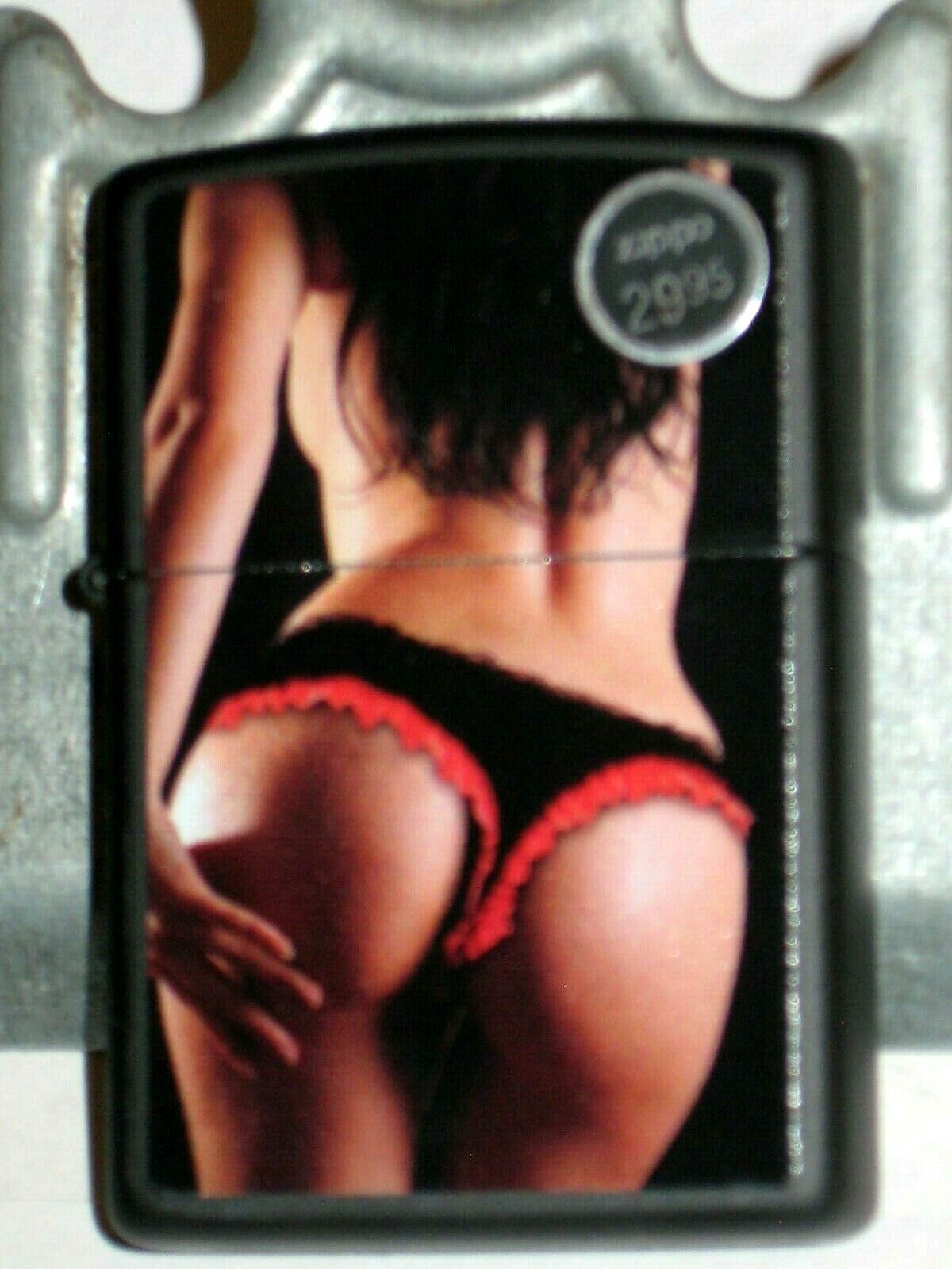 New Genuine USA ZIPPO Windproof Lighter 40845 Sexy Back View From Behind Blk Mat ZIPPO