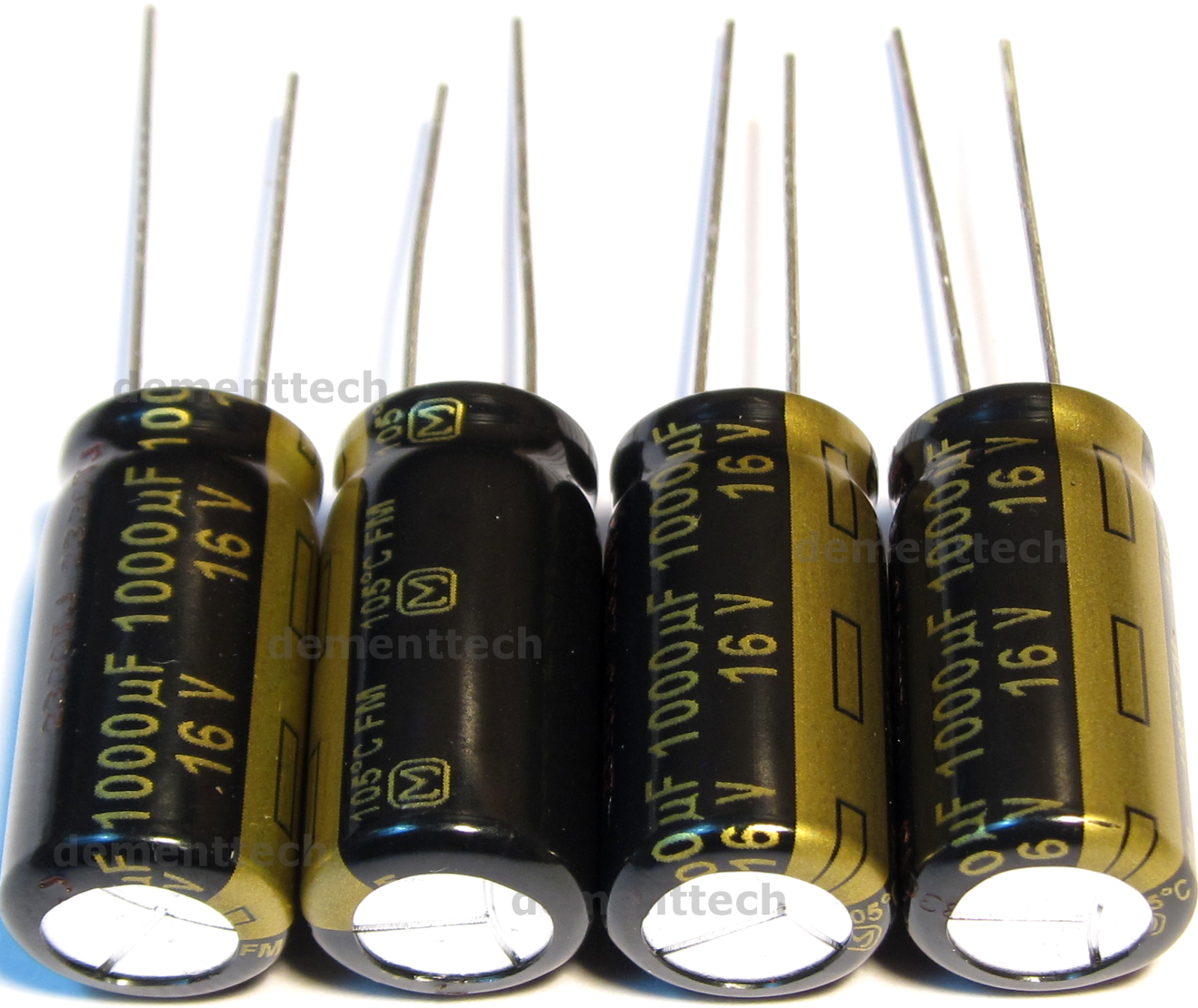 4x Panasonic FM 1000uF 16v Low-ESR radial capacitors caps 105C 10mm 10x20 Panasonic Does Not Apply
