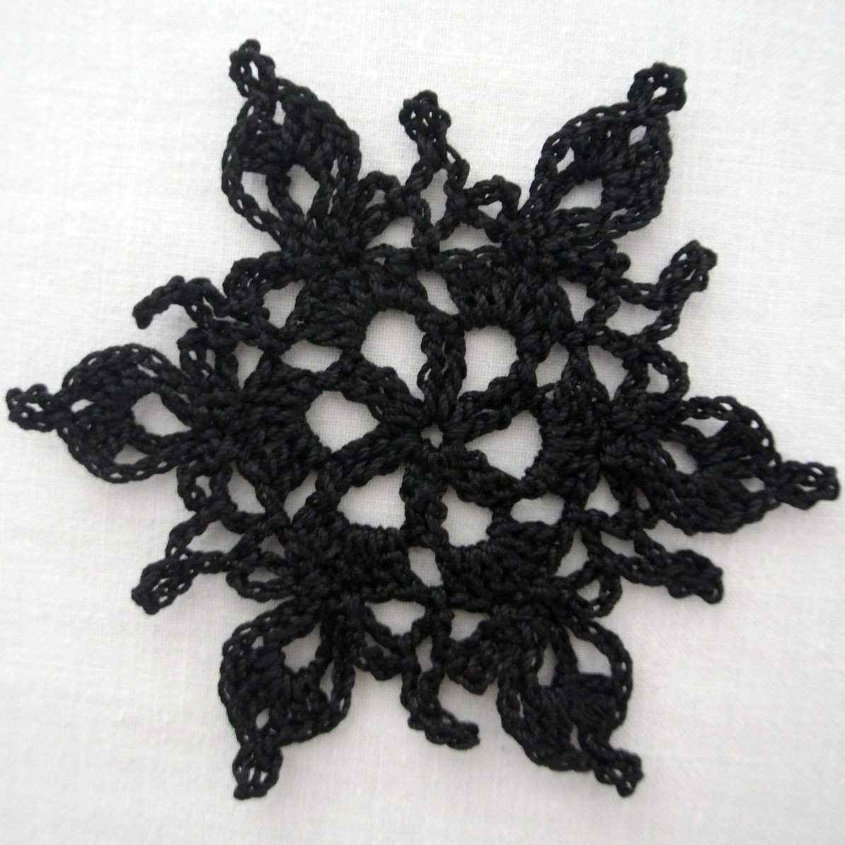 30 pcs, 7–9,5 cm, 2.8–3.7 “, Black, Halloween, Crochet Snowflakes, ogrc30, 299 Handmade - фотография #11