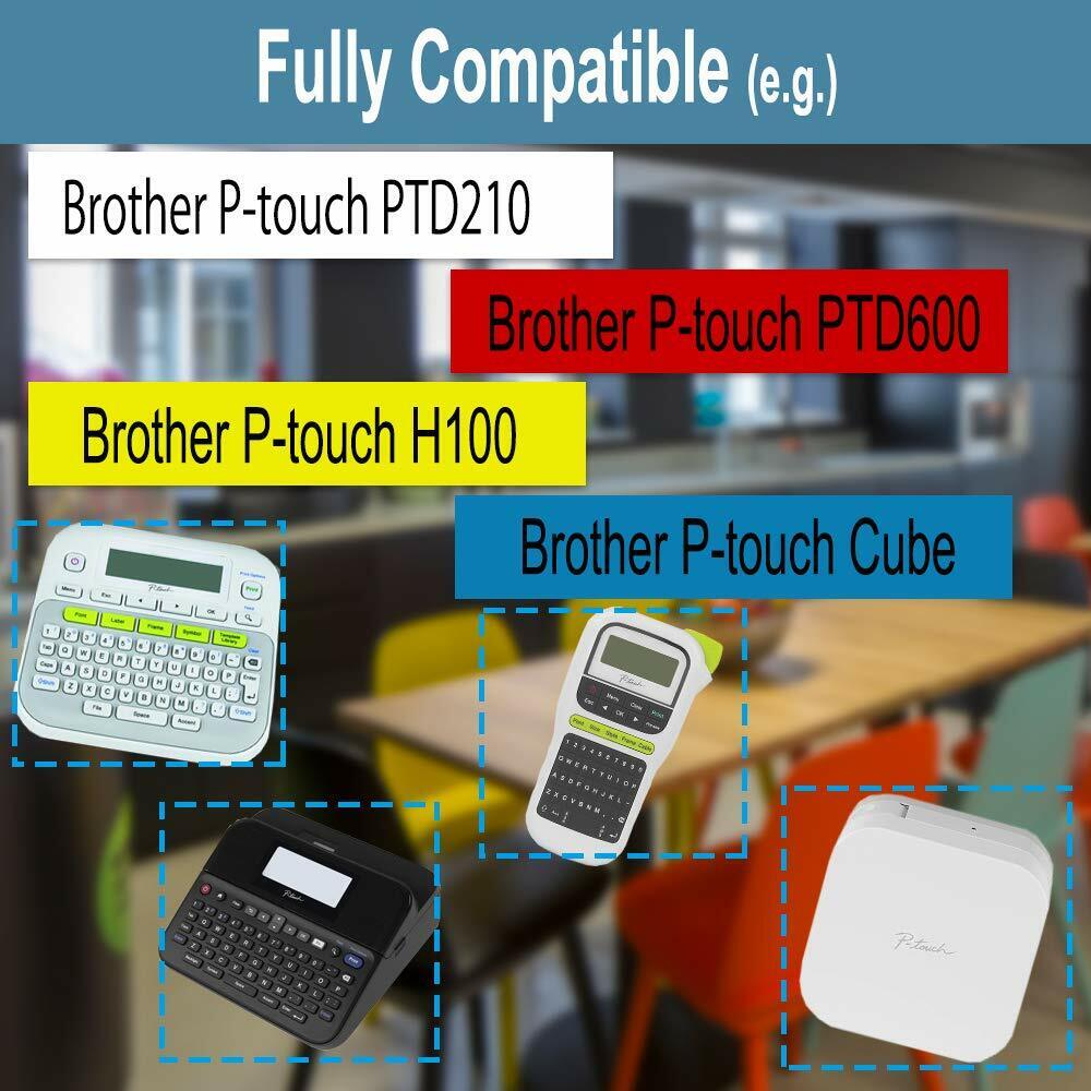 6Pk Compatible Label Maker Tape 12mm for Brother P-Touch TZ-231 TZe-231 PT-D210 Greateam Does not apply - фотография #2