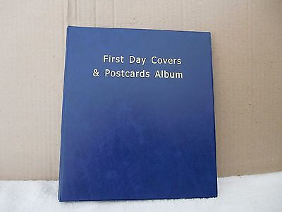 **New 100 First Day Covers & Postcards Album (Blue)  F-2903 , Free Shipping. Unbranded - фотография #4