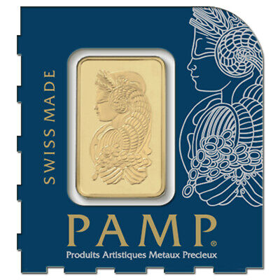 1 gram Gold Bar - PAMP Suisse Lady Fortuna .9999 Fine In Assay from Multigram+25 Без бренда