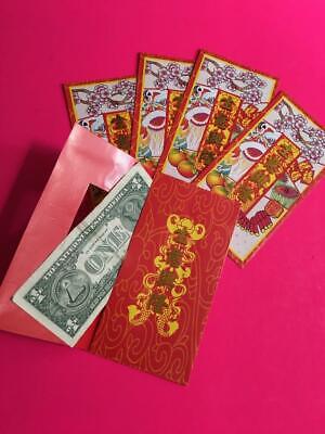 CHINESE LUNAR NEW YEAR WISHES DECO RED POCKET MONEY ENVELOPES INSERT HONGBAO Unbranded Does not apply