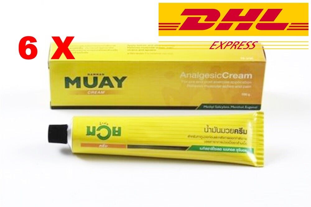 6X 100g Namman Muay Thai Boxing Cream Analgesic Pain Relief Liniment Muscular  Namman Muay Does Not Apply