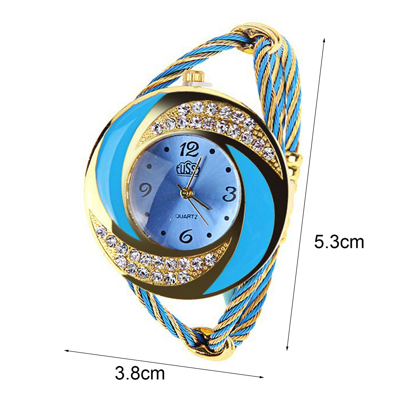 Bangle Watch Quartz Movement Waterproof Analog Quartz Bracelet Watch Round Unbranded - фотография #5