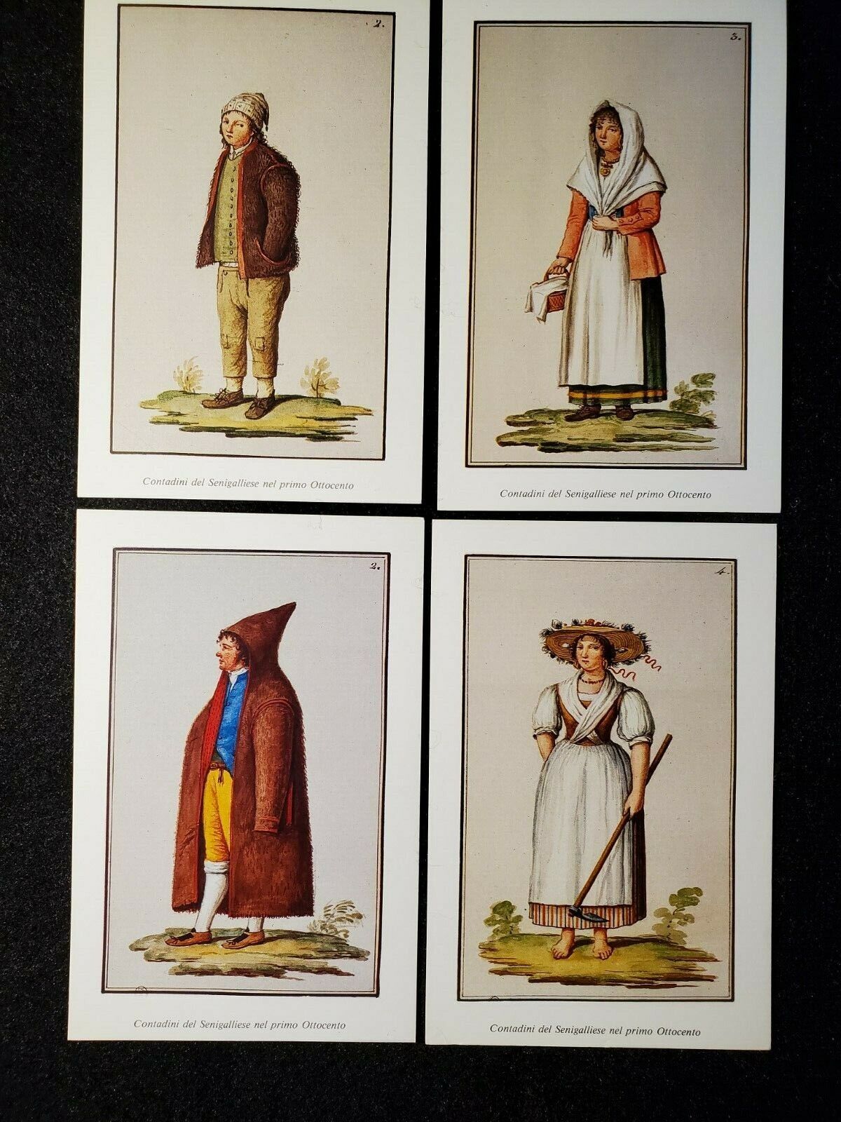 Costumi Marchigiani Postcards - set of 4 - Costumes Senigallia (Italy) Без бренда