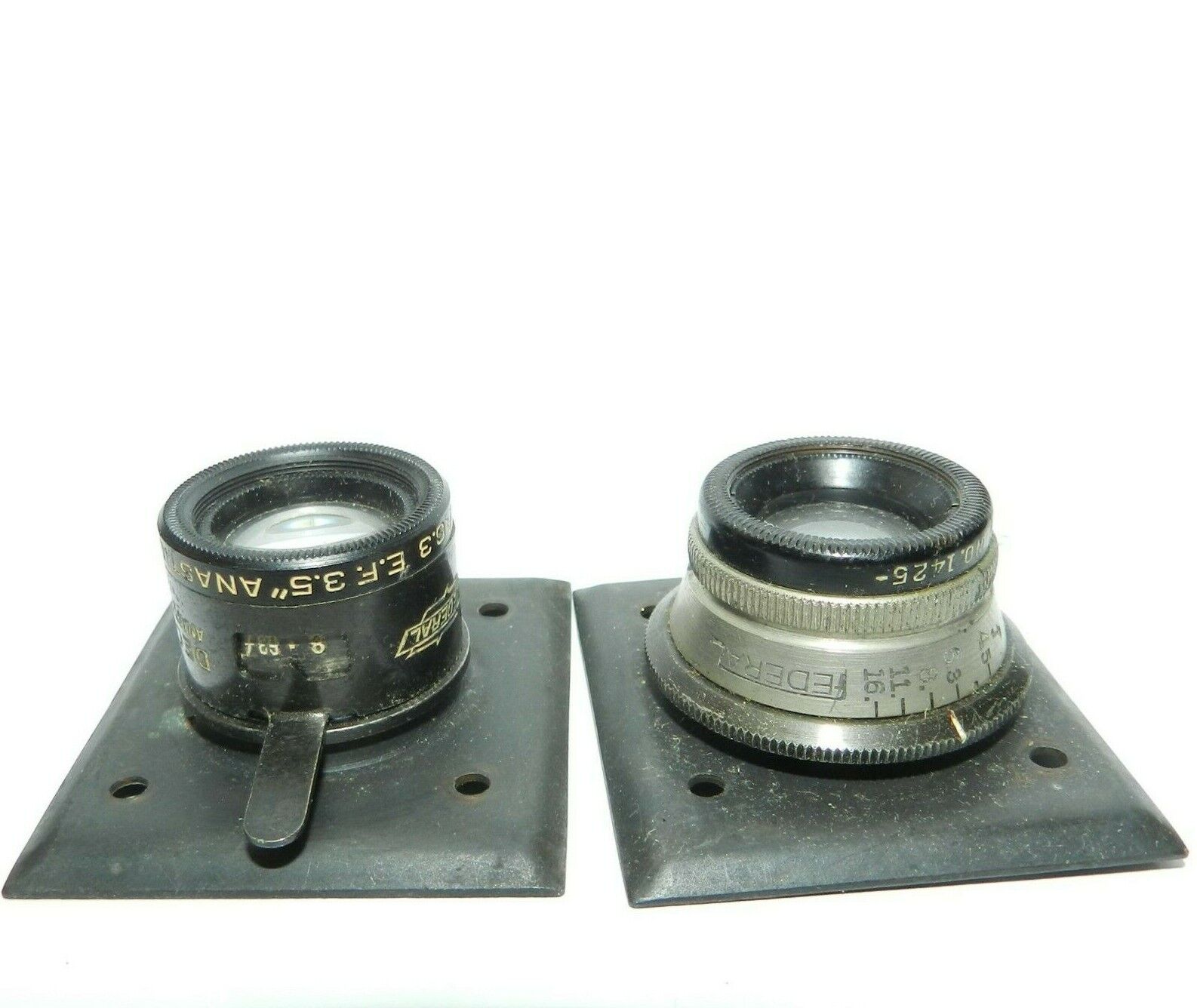 Federal Anastigmat lens 3.5" Decar lens no. 1430 and 1425    Federal - фотография #2