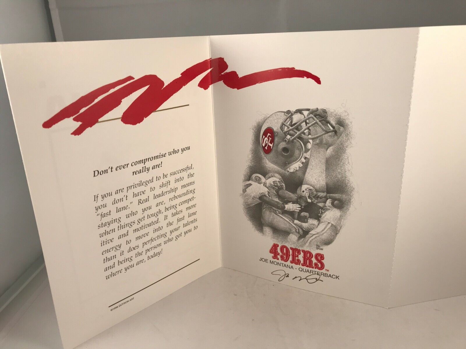 Dotson NFL Limited Edition Quarterback Greeting Card Set COA 1996 New Без бренда - фотография #8