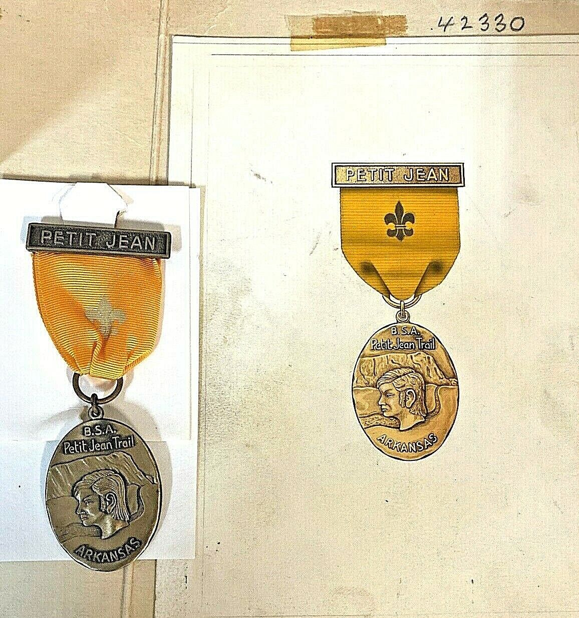 Vintage BSA Petit Jean Trail Badge Arkansas with Original Artwork Без бренда