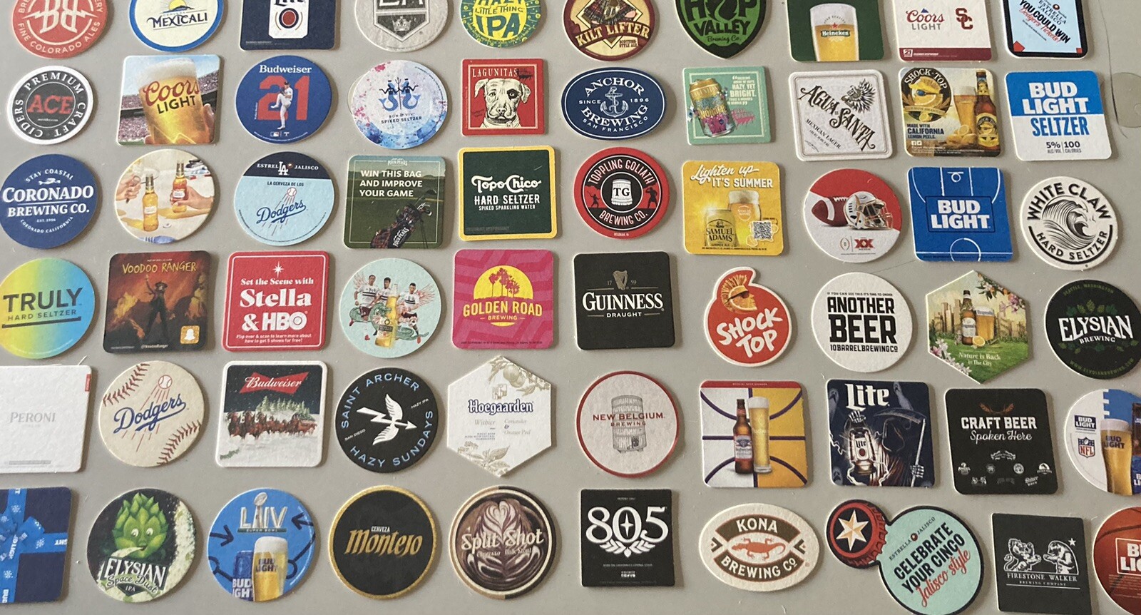 60 Beer Bar Coasters Pint Glass mat coaster Craft Domestic Import Lot A Unique Coors - фотография #6